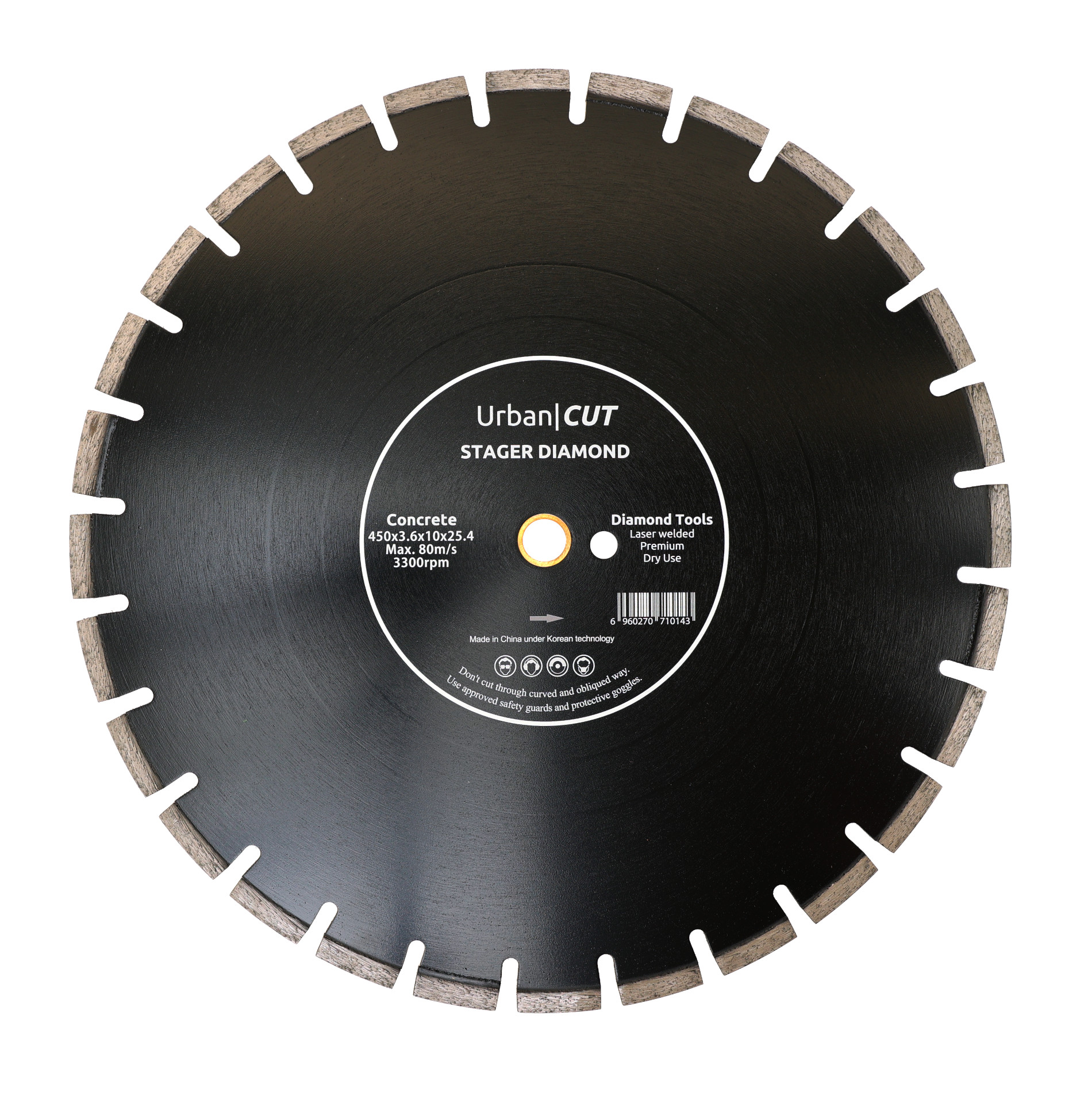 Stager URBAN CUT Disc diamantat pentru beton/asfalt 450mmx25.4 -Px10mmx3.6mm [2]