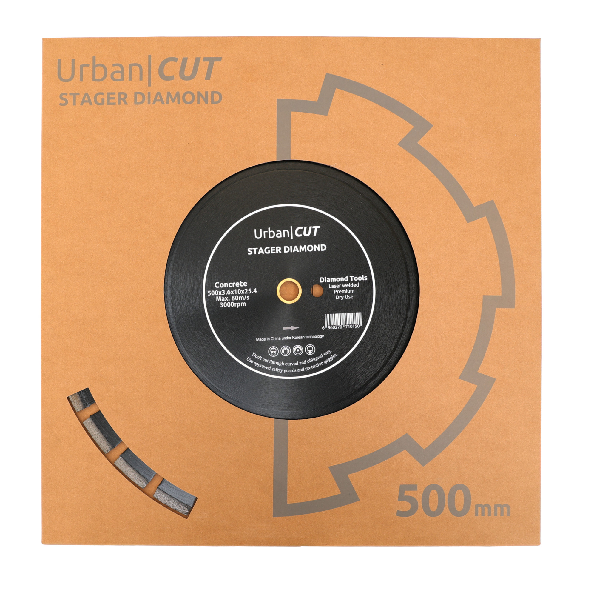 Scule & unelte - Stager URBAN CUT Disc diamantat pentru beton/asfalt 500mmx25.4-Px10mmx3.6mm