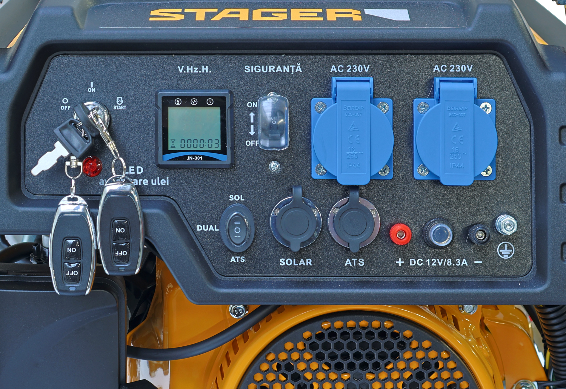 Stager FD 3600ER Automatic Generator curent monofazat, 230V, 3.0kW, benzina, conector ATS, multistart, autonomie pana la 20h [4]