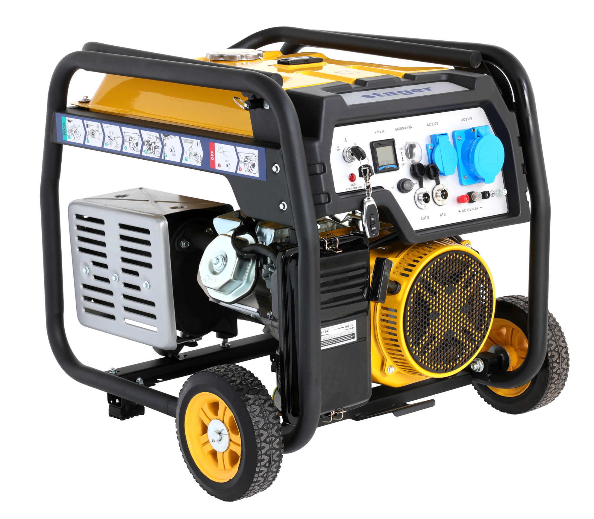 Stager FD 6500ER Automatic Generator curent monofazat, 230V, 5.5kW, benzina, conector ATS, multistart, autonomie pana la 20h [1]