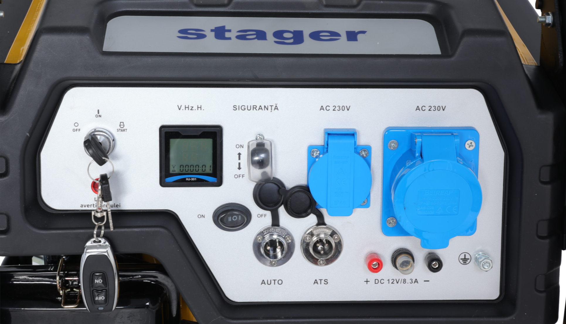 Stager FD 6500ER Automatic Generator curent monofazat, 230V, 5.5kW, benzina, conector ATS, multistart, autonomie pana la 20h [3]