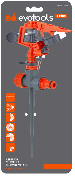 Aspersor cu Impuls, Tija Metalica EvoTools +Plus [1]