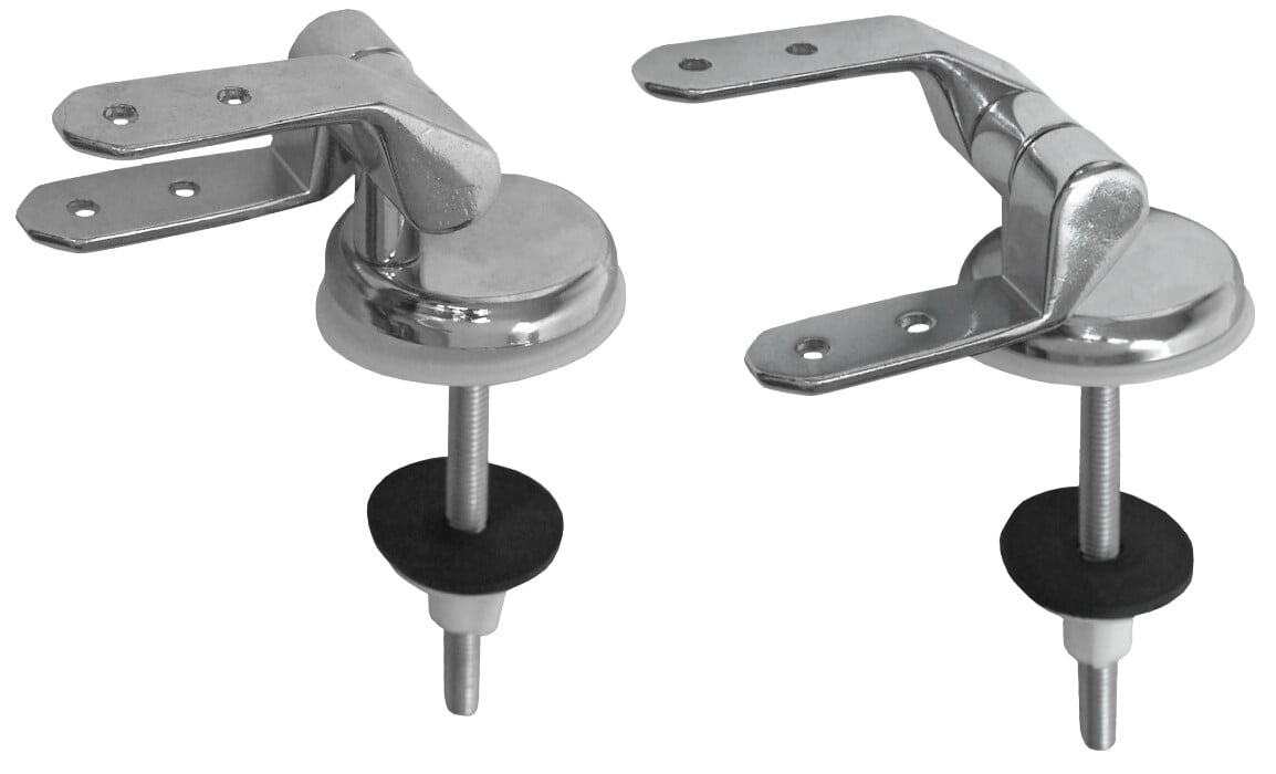 Sanitare - Balamale Cromate Paralele Lungi Inegale pt Capac WC 2 Pcs