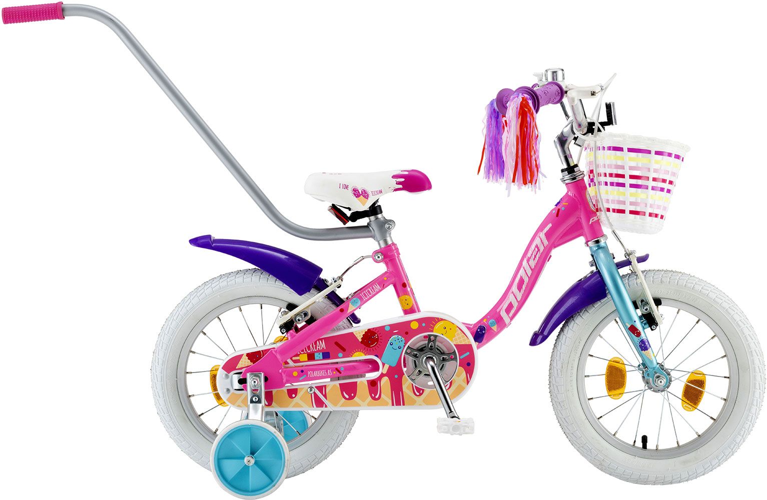 Bicicleta Copii Polar 2024 IceCream - 14 Inch, Roz [0]