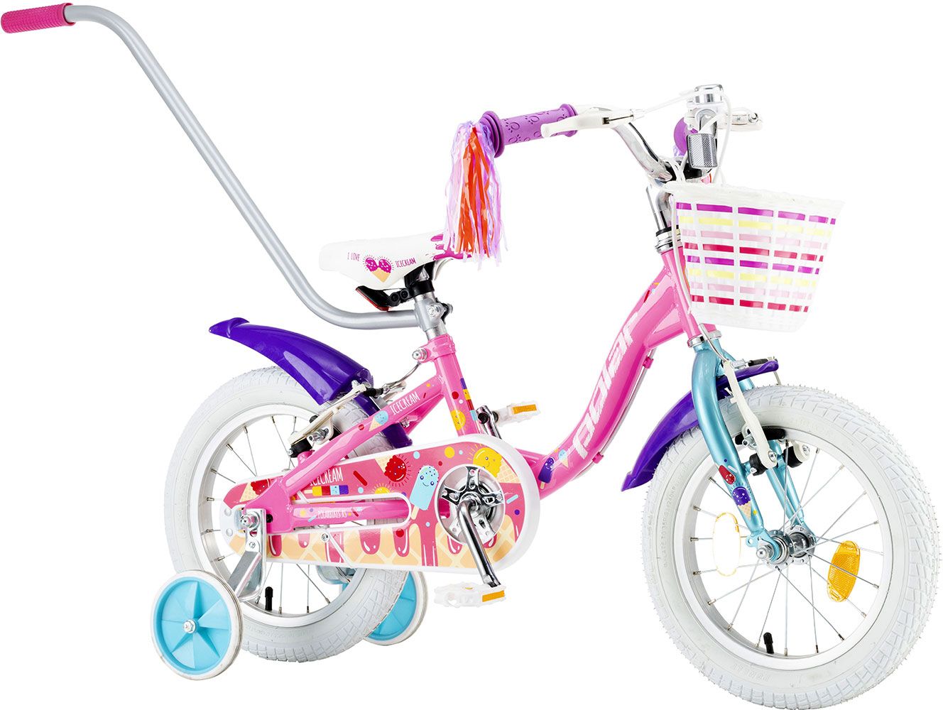 Bicicleta Copii Polar 2024 IceCream - 14 Inch, Roz [1]