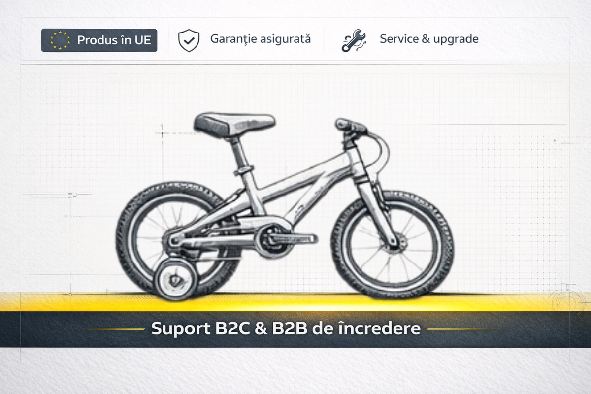 Bicicleta Copii Polar FUZZY- 12 Inch, Negru [2]