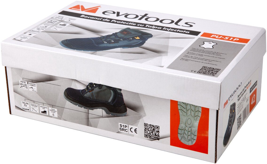 Bocanci Protectie Talpa Injectata PU Piele Intoarsa EvoTools [4]