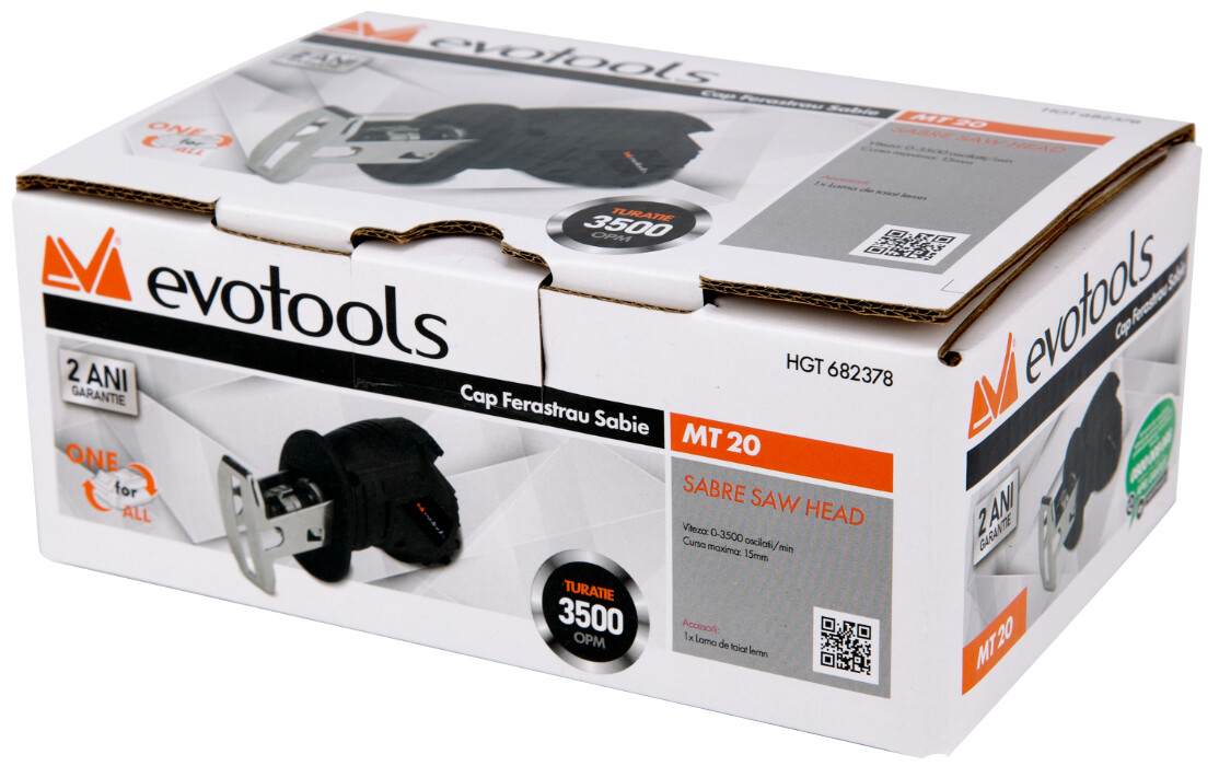 Cap Ferastrau Sabie pentru Masina de Insurubat Multifunctionala MT20 MAX 20V ONE EvoTools [1]