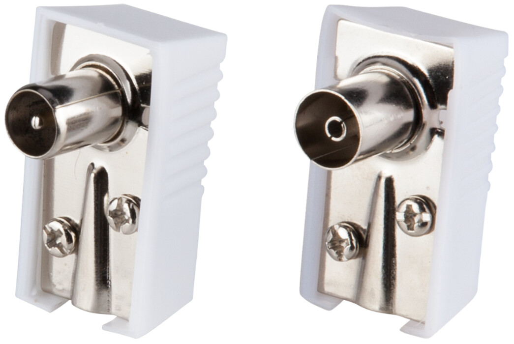 Cabluri si conductori - Conectori Cablu TV 2 buc Mama + 2 buc Tata