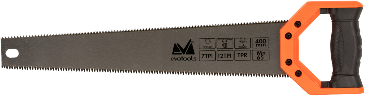 Fierastraie lemn - Ferastrau Lemn Lama Dubla Dinti Speciali Maner TPR Evotools