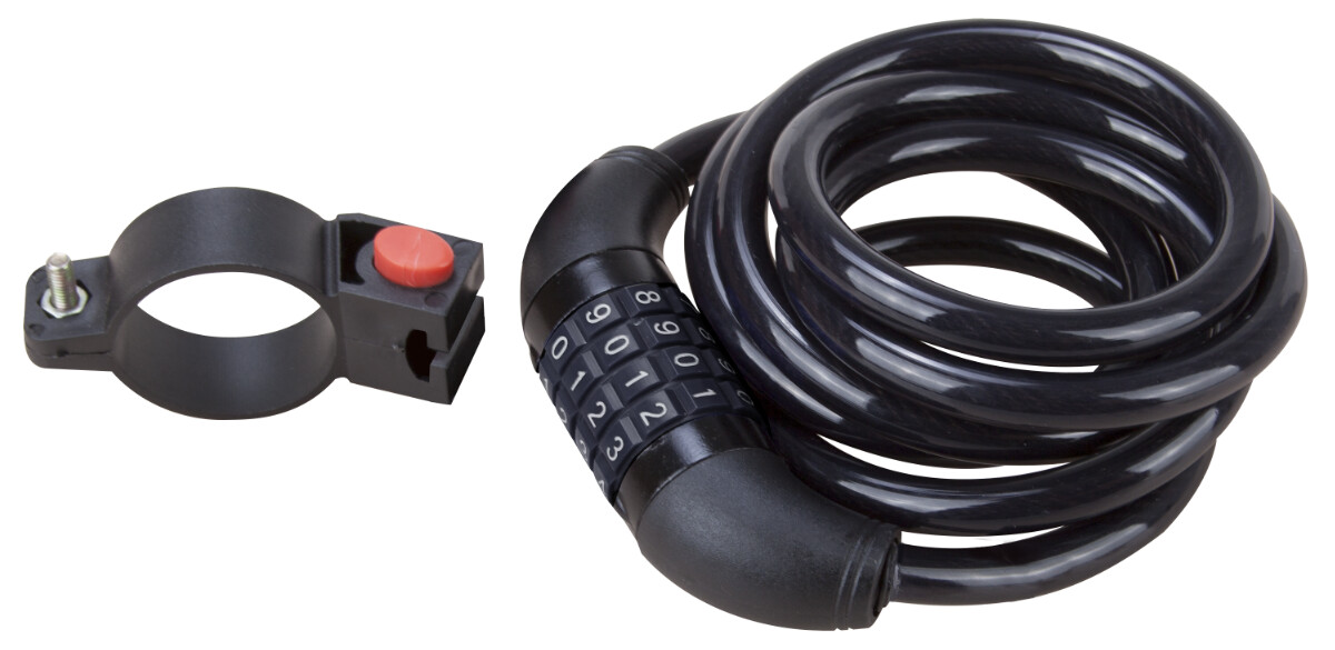 Accesorii si piese de schimb bicicleta - Lacat Bicicleta Cablu cu Protectie si Cifru 4512