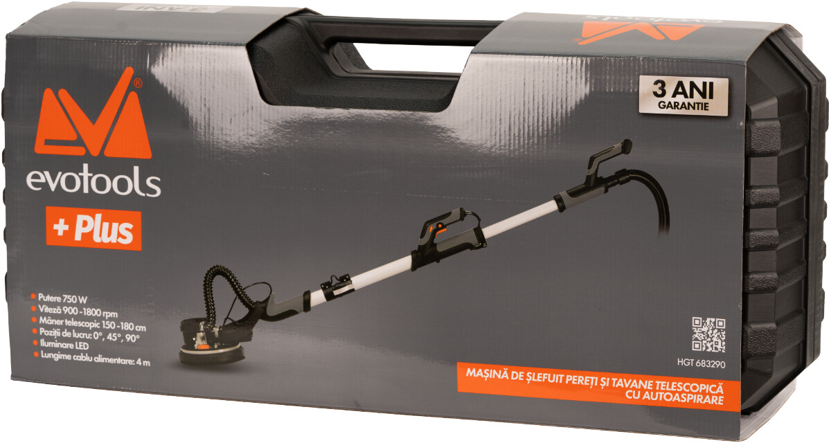 Masina de Slefuit Pereti si Tavane Telescopica cu Autoaspirare DWS750 EvoTools +Plus [1]