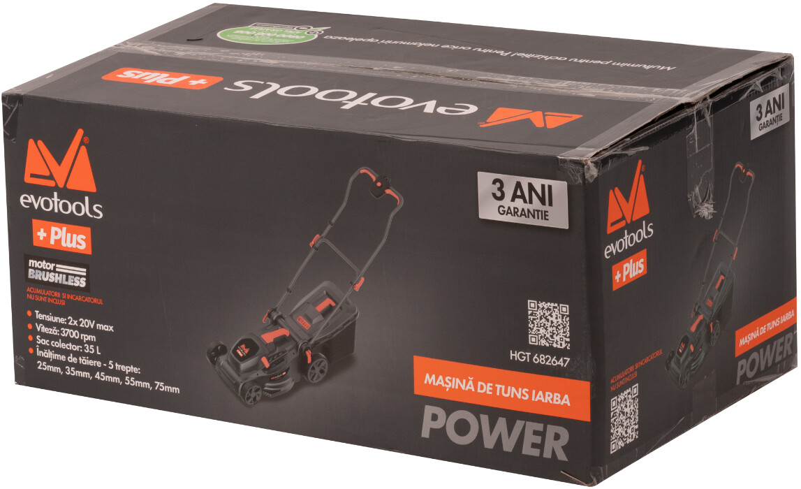 Masina de Tuns Iarba Brushless fara Acumulator si Incarcator 2x MAX 20V POWER EvoTools +Plus [1]