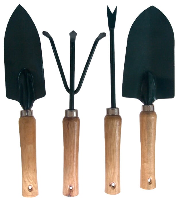 Mini unelte - Mini Unelte Gradina Maner Lemn (4 piese)