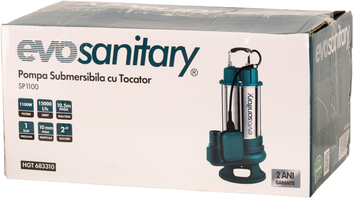 Pompa Submersibila cu Tocator WQD10-15-1.1 Evosanitary [1]