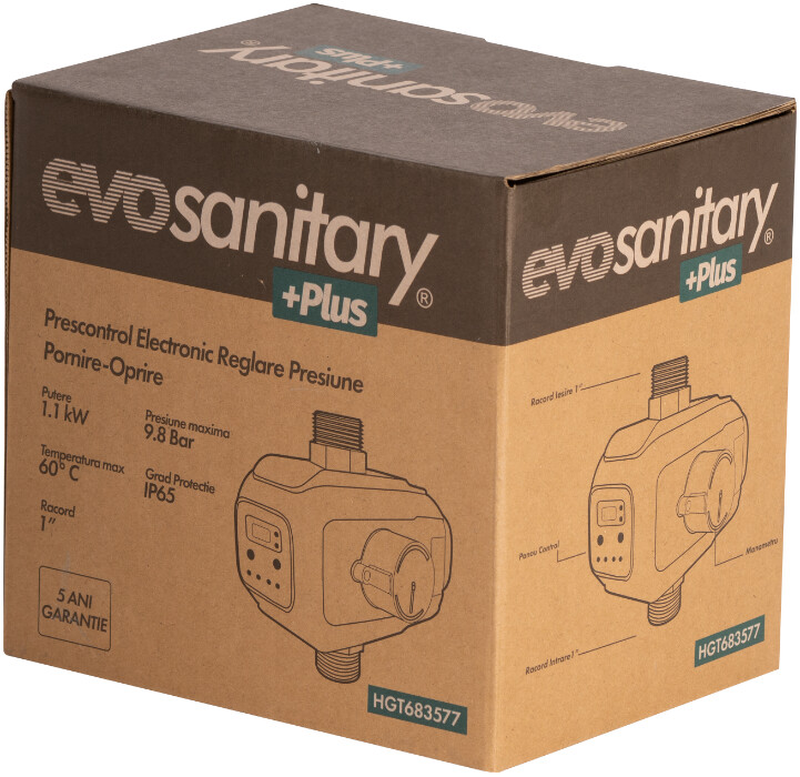 Prescontrol Electronic 1.1 KW Reglare Presiune Pornire-Oprire Evosanitary Plus [1]