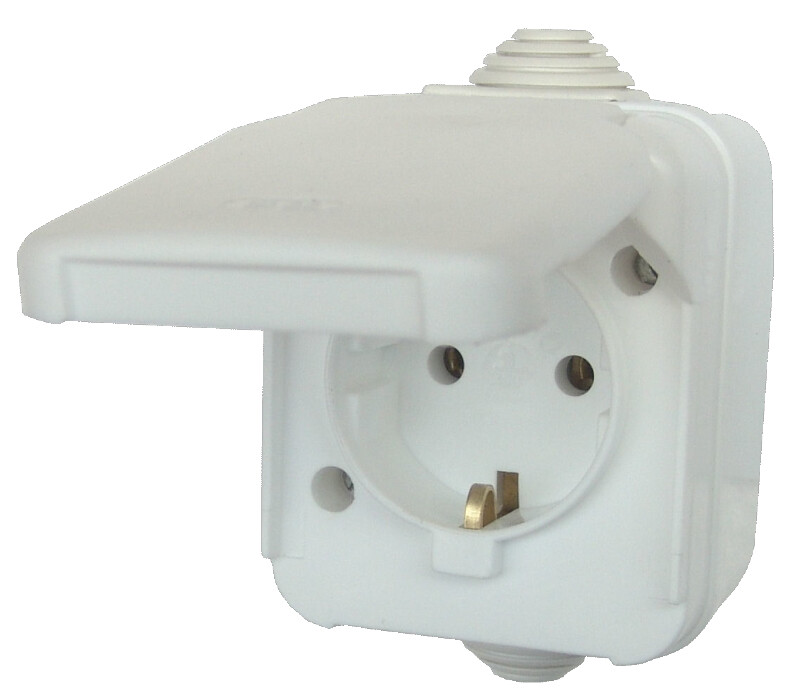Intrerupatoare - Priza PT cu Capac Antigron Schuko IP 44
