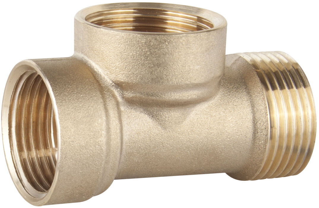 Piese si accesorii pompe de suprafata - Racord din Alama cu 3 Cai pentru Hidrofor - Diametru 1 inch - 2 Buc