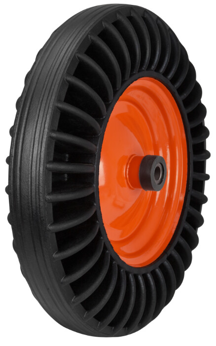 Accesorii roabe - Roata Roaba P Cauciuc Plin cu Janta Metalica Profil Drept