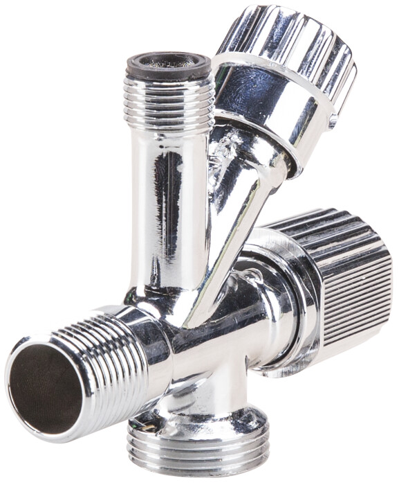 Robineti, supape, sorburi si fitinguri - Robinet Coltar 3 Cai Baterie/ Masina Spalat - Diametru 3/4-3/8-1/2 inch