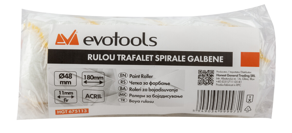 Rulou Trafalet Acril Spirale Galbene [6]