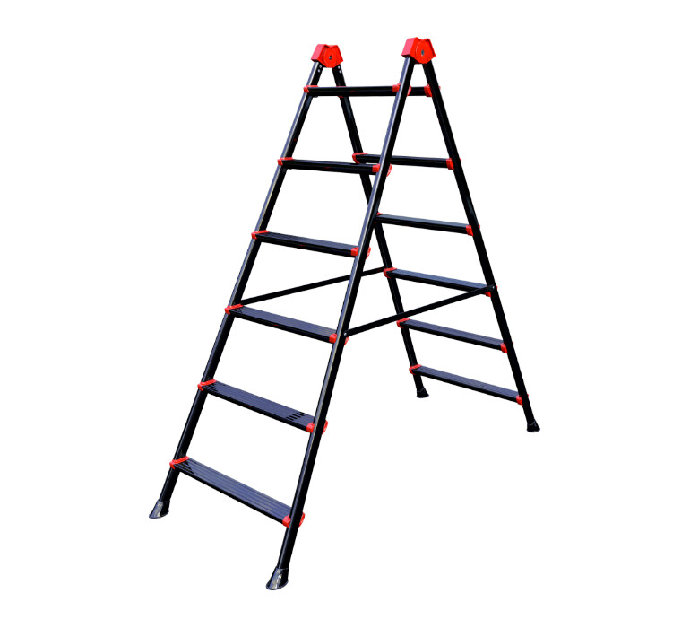 Scara Metalica Dubla - Inaltime Utila 120 cm Numar Trepte [N[trepte] - Numar Trepte] Lungime Tronson 127 cm [1]