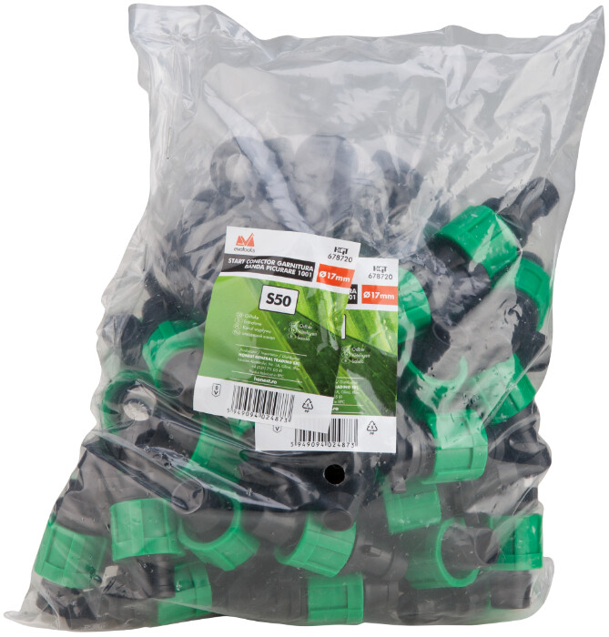 Start Conector cu Garnitura Banda Picurare 1001 - Diametru 17 mm - 1 S10 [1]
