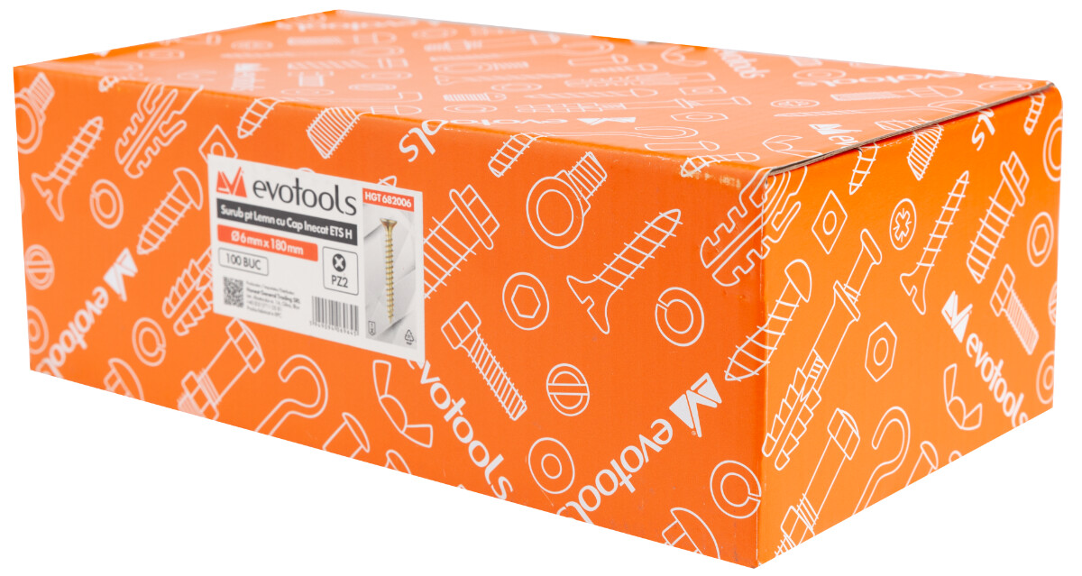 Surub Lemn cu Cap Inecat EvoTools - 1 Hs1 [11]