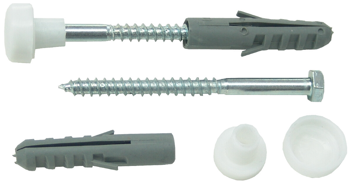 Accesorii vase de toaleta - Suruburi Fixare WC Alb 2 Pcs - Diametru suruburi 6 mm Lungime suruburi 75 mm