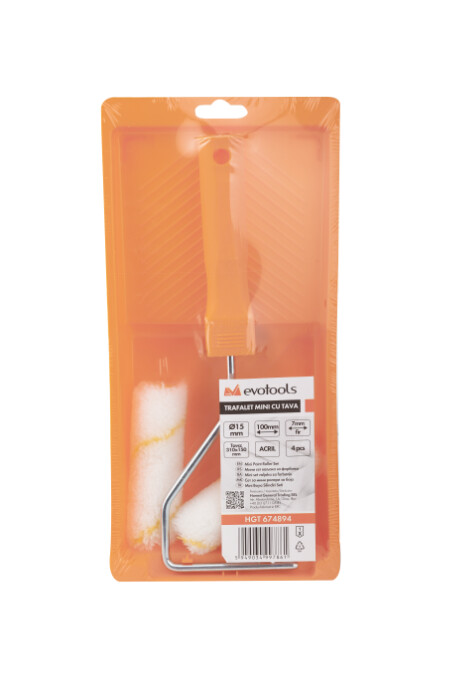 Trafalet Mini Acril Fir Galben cu Tava si Rezerva EvoTools [1]