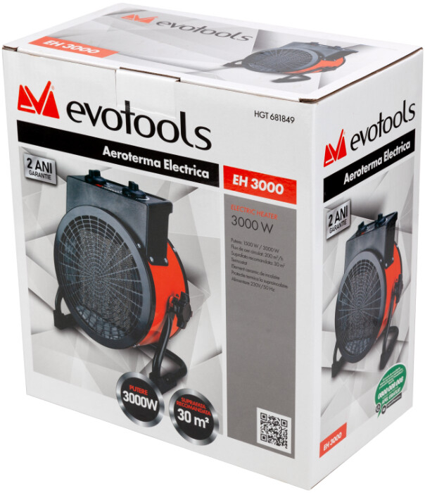 Aeroterma Electrica cu Rezistenta Ceramica EvoTools [8]