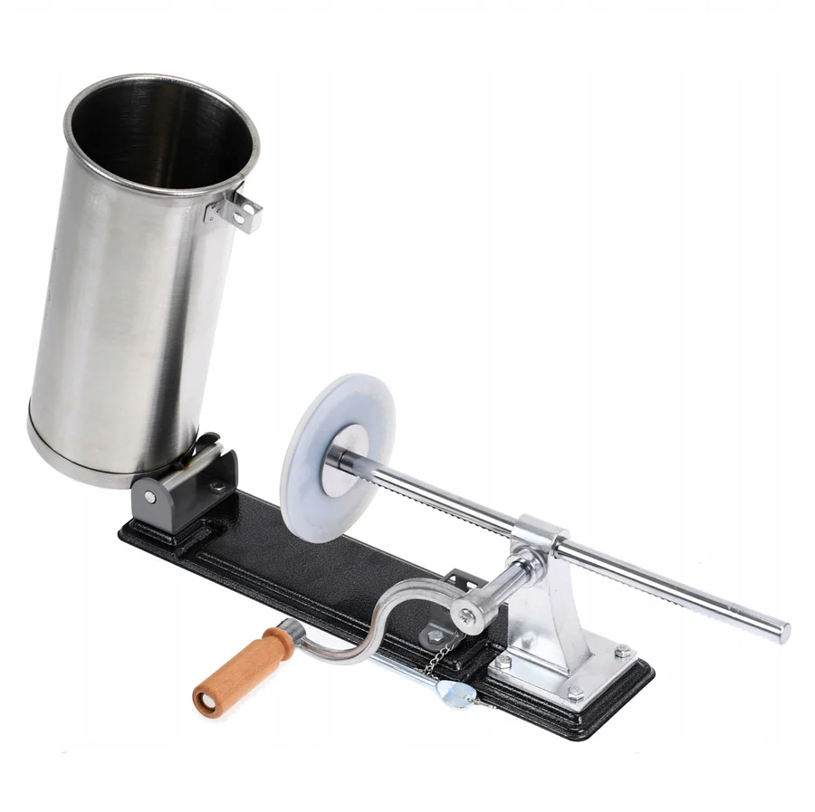 Aparat umplut cârnați / Cârnățar orizontal, inox, 5 kg, 4 pâlnii incluse [7]