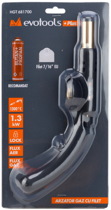 Arzator Gaz cu Filet si Aprindere Piezo EvoTools +Plus [2]