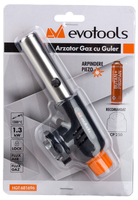Arzator Gaz cu Guler si Aprindere PIEZO - Tip Filet Supapa Bayoneta [2]