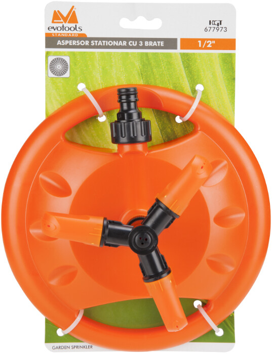 Aspersor Stationar cu 3 Brate ETS - Diametru baza 220 mm Inaltime 100 mm Diametru racord 1/2 inch [2]