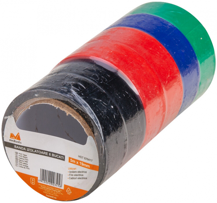 Banda Izolatoare ETS 6 Pcs - Lungime banda 5 m Latime banda 19 mm Grosime banda 0.13 mm [2]