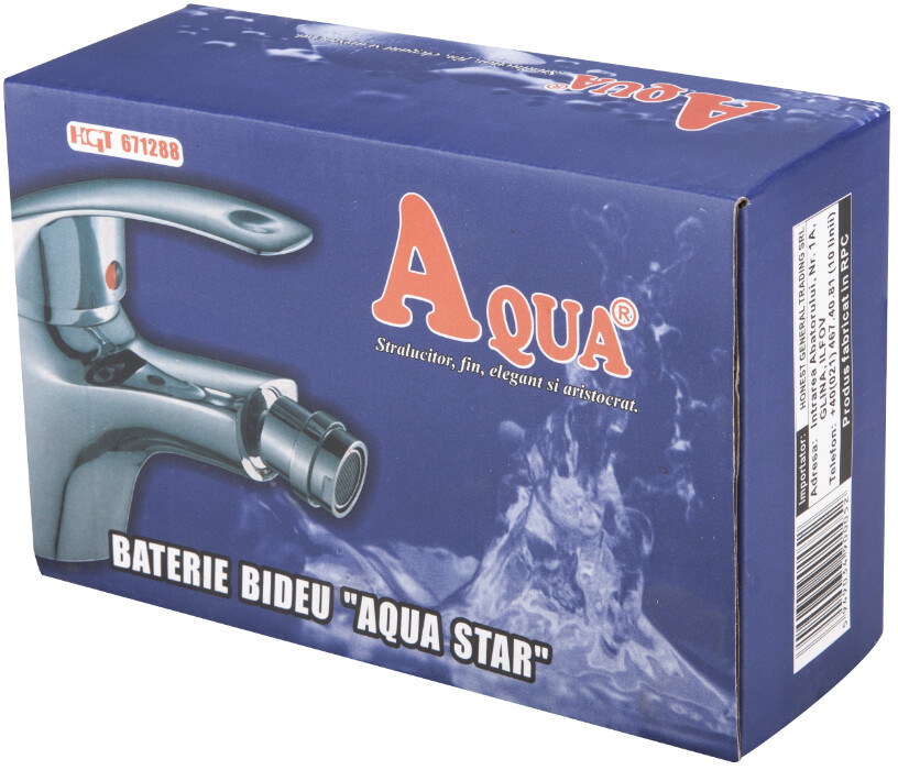 Baterie Aqua Star Bideu - Lungime baterie 115 mm Inaltime levier 120 mm Inaltime utila 60 mm [2]