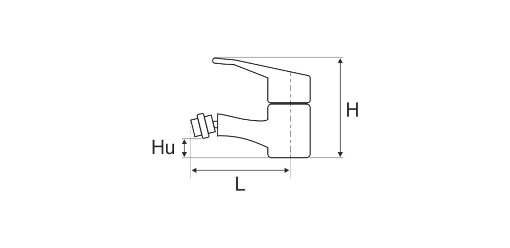 Baterie Aqua Star Bideu - Lungime baterie 115 mm Inaltime levier 120 mm Inaltime utila 60 mm [3]