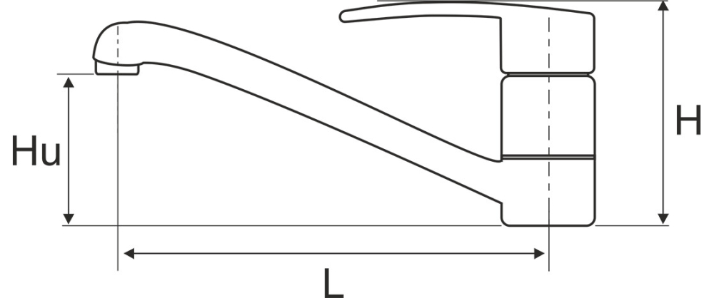 Baterie Aqua Star Bucatarie - Lungime baterie 220 mm Inaltime levier 110 mm Inaltime utila 120 mm [3]