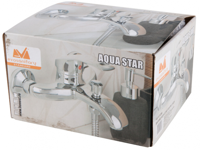 Baterie Aqua Star Cada - Lungime baterie 165 mm Inaltime levier 90 mm Distanta conexiuni 145 +/- 20 mm [2]