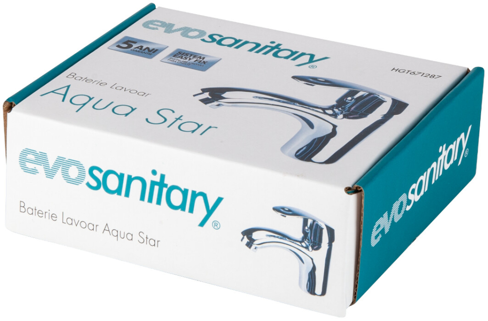 Baterie Aqua Star Lavoar - Lungime baterie 120 mm Inaltime levier 145 mm Inaltime utila 70 mm [2]