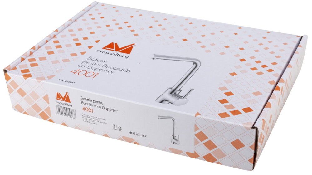 Baterie Bucatarie Lebada Tip L 4001 - Lungime baterie 195 mm Inaltime baterie 70 mm Inaltime utila 270 mm Inaltime totala 300 mm [2]