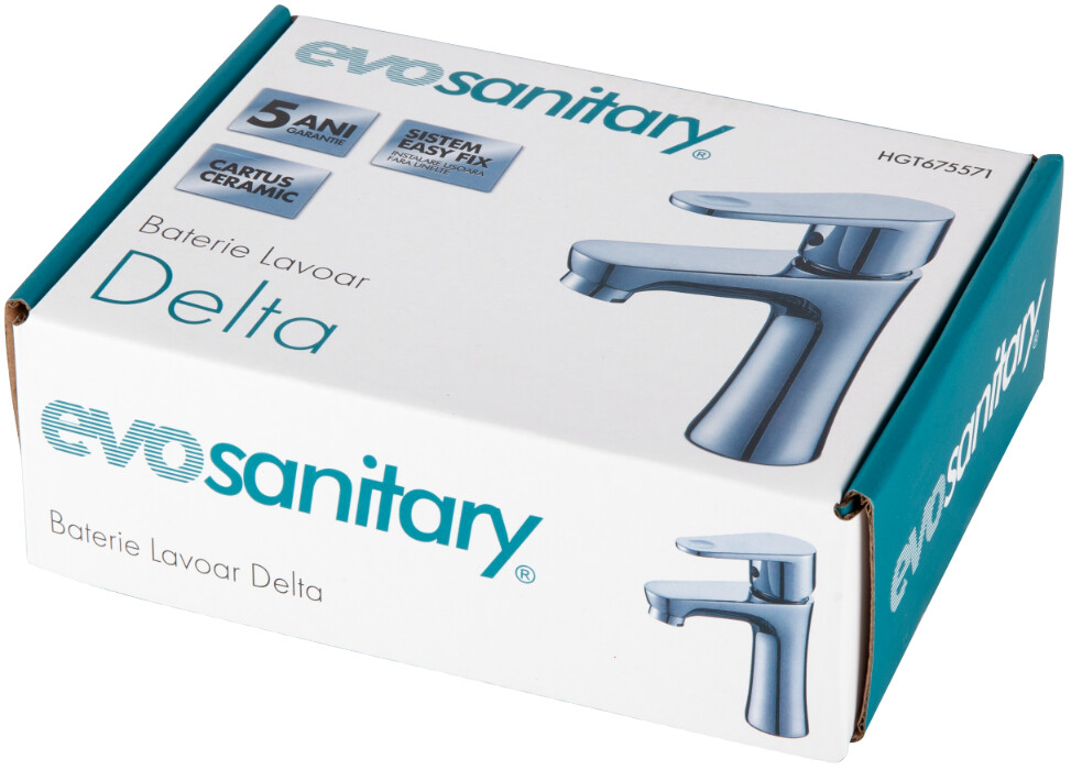 Baterie Delta Lavoar - Lungime baterie 95 mm Inaltime levier 153 mm Inaltime utila 95 mm [2]