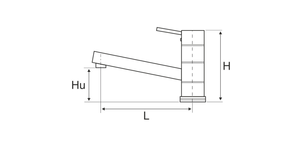 Baterie Lavoar Pipa Lunga 4001 - Lungime baterie 240 mm Inaltime baterie 150 mm Inaltime utila 150 mm [3]