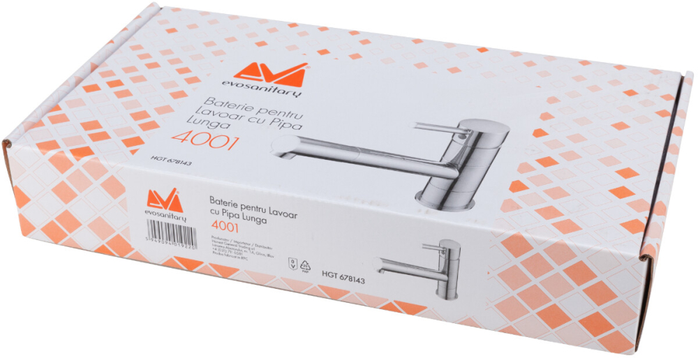 Baterie Lavoar Pipa Lunga 4001 - Lungime baterie 240 mm Inaltime baterie 150 mm Inaltime utila 150 mm [2]