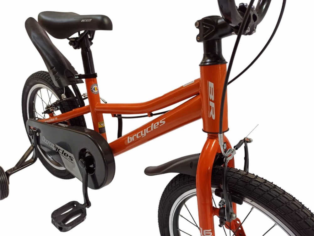 Bicicleta Copii BR BR-A1602P 2025 - 16 inch, Portocaliu [2]