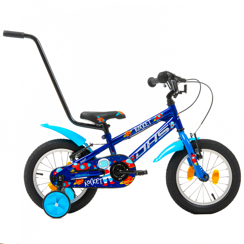 Bicicleta Copii DHS Rocket - 14 Inch, Albastru [2]