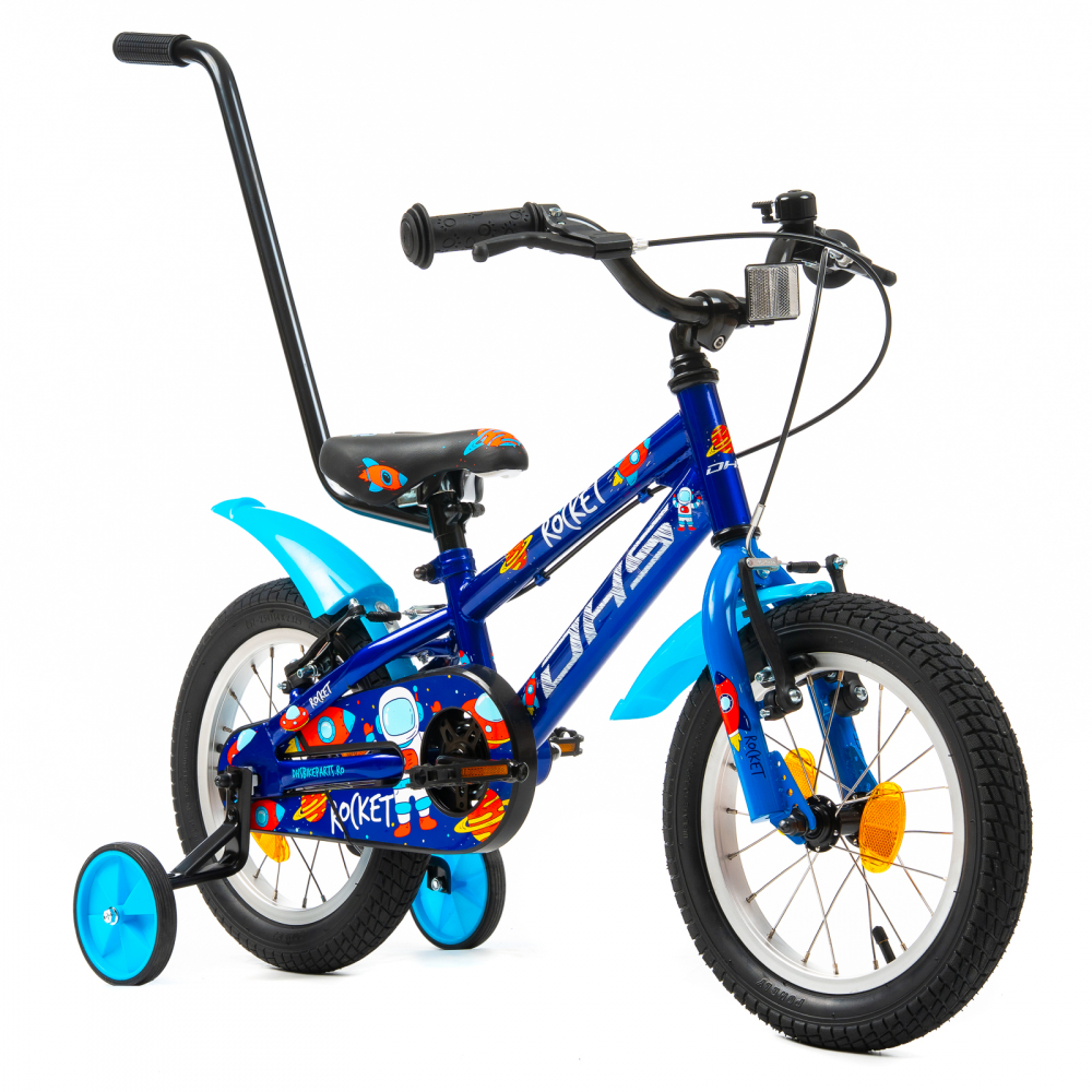 Bicicleta Copii DHS Rocket - 14 Inch, Albastru [3]