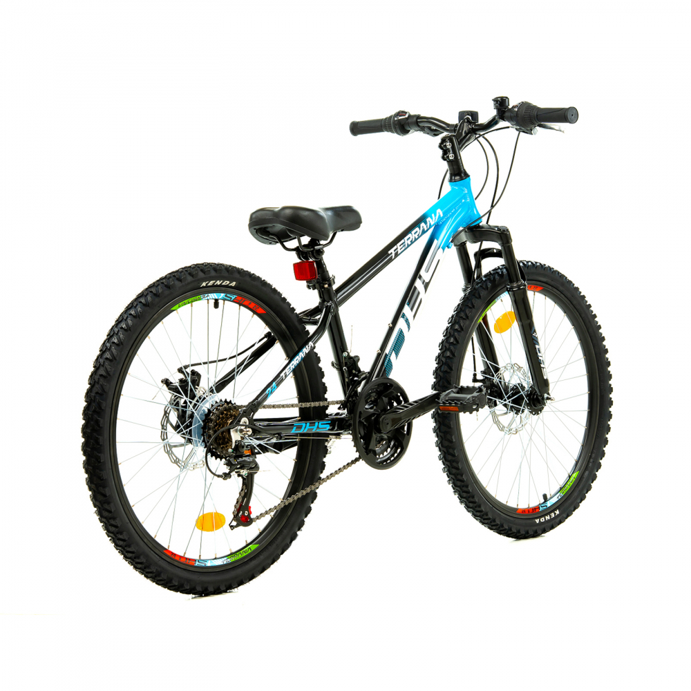 Bicicleta Copii Dhs Terrana 2423 - 24 Inch, Negru/Albastru [3]