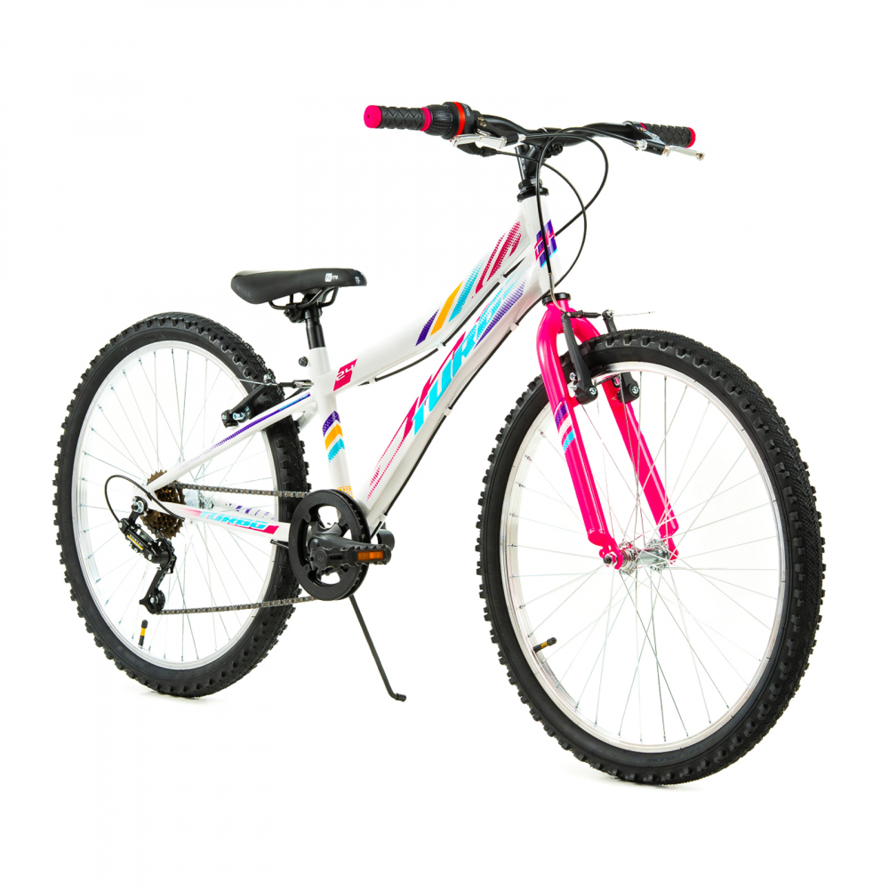 Bicicleta Copii DHS Turbo - 24 Inch, Alb [3]